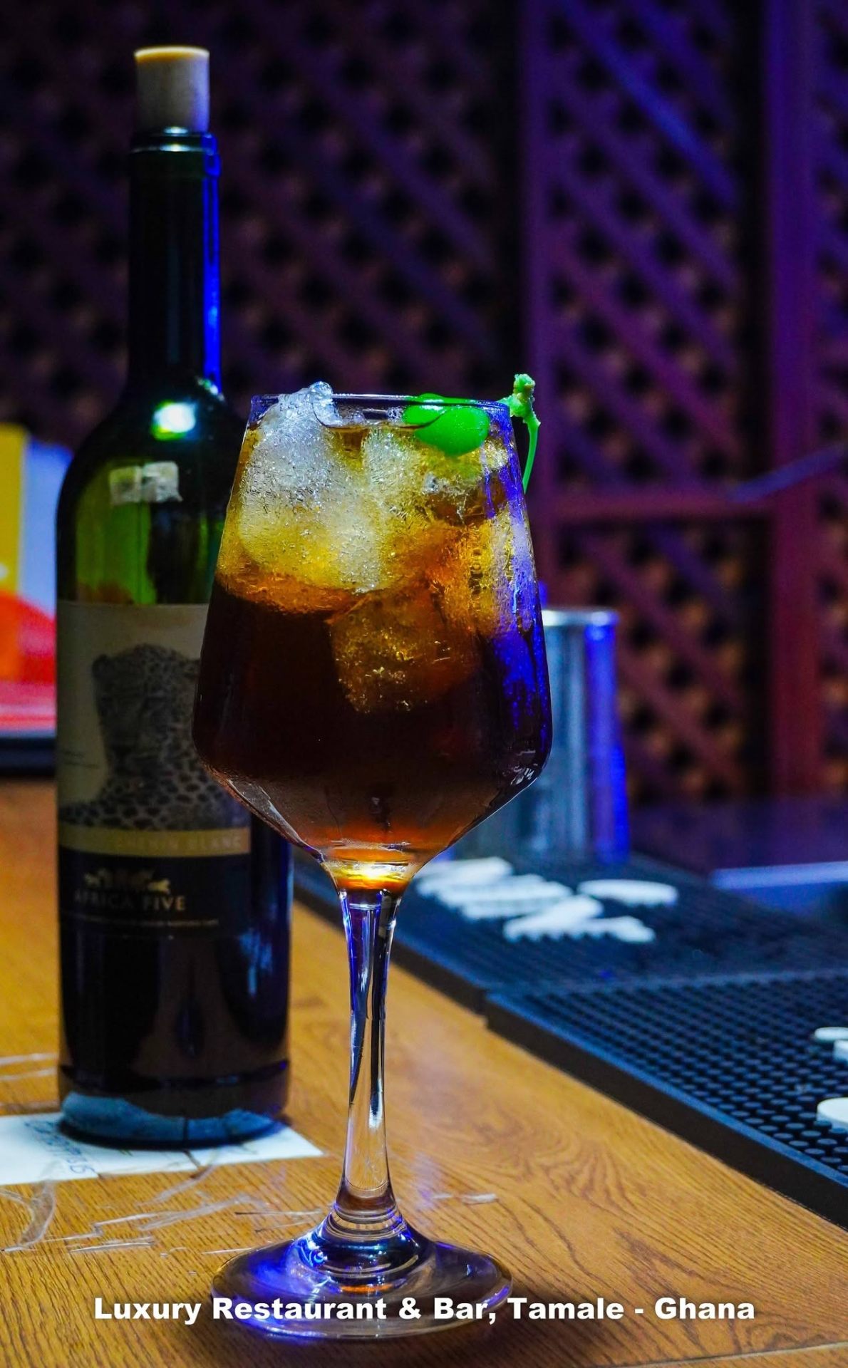 Craft cocktail served at Luxury Restaurant & Bar, Tamale